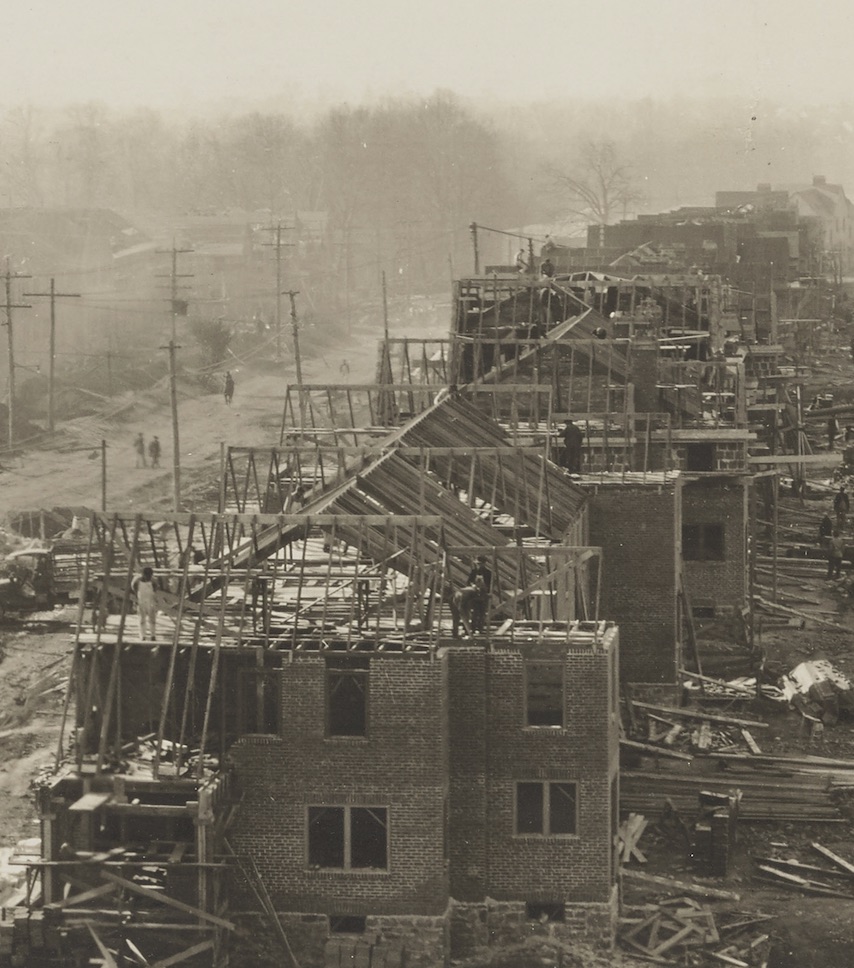 Union Park Gardens under construction, c. 1918–1919 — Courtesy of Cornell University Library, Rare and Manuscript Collections
